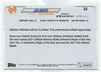 2021 Topps On-Demand Set #8 - Athletes Unlimited Softball #54 Sis Bates Back